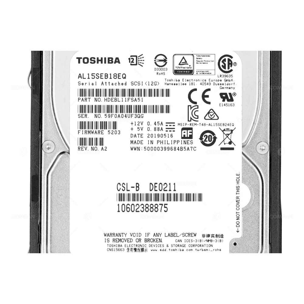 10602388875  FUJITSU HDD 1.8TB 10K SAS 12G 2.5" SFF FOR FUJITSU PRIMERGY